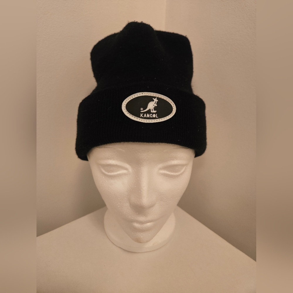 Kangol Black Beanie Hat Toque